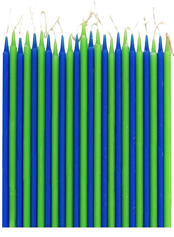 ASIDEA Plain Stick Candles for Birthday, Diwali Decoration, Festival, Celebration | Theme Decoration (Pack of 50) (Pack of 50, Blue-Green) - Image 1